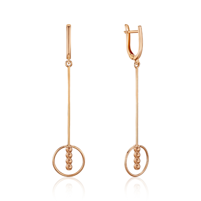 Золоті сережки без вставки 02775/01/0