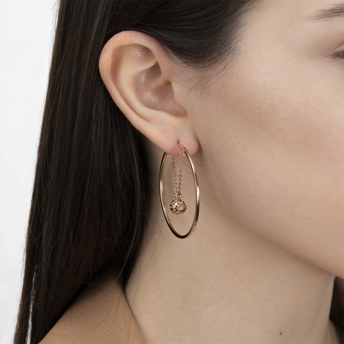 Золоті сережки-конго. Артикул 02786-1/01/0