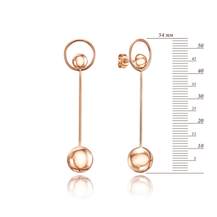 Золоті сережки-підвіски. Артикул 02796/01/0