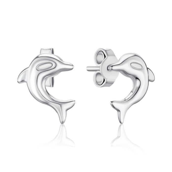 Срібні сережки Дельфіни 02817/12/1