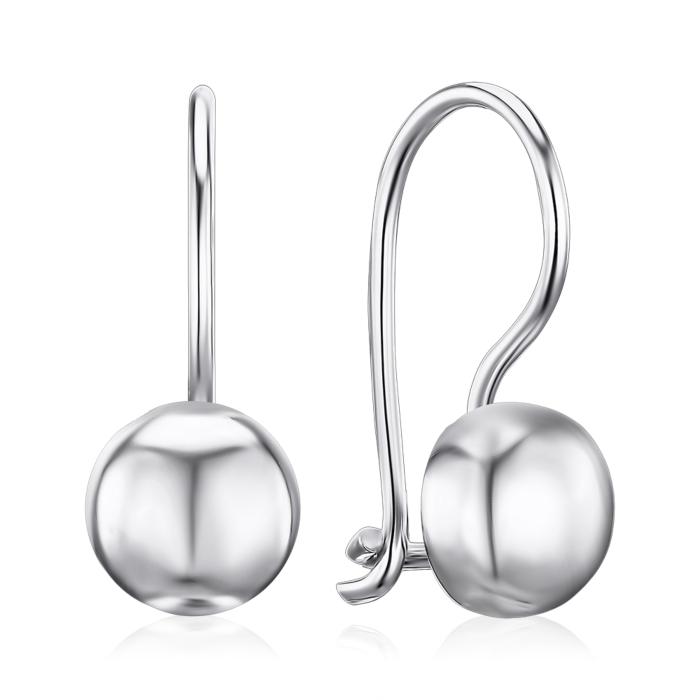 Срібні сережки без вставки 02837/12/1