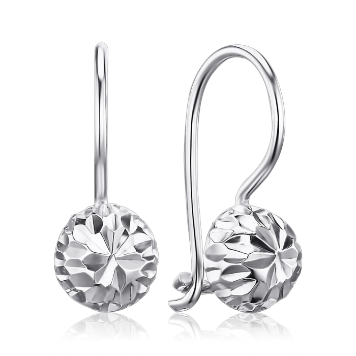 Срібні сережки без вставки 02838/12/3