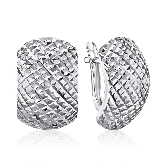 Срібні сережки без вставки 02896-2/12/3