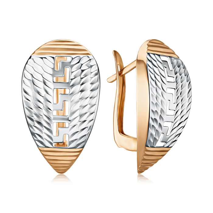 Золоті сережки без вставки 02912/в