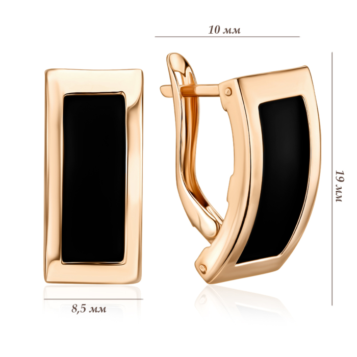 Золоті сережки з каучуком. Артикул 02931/01/0