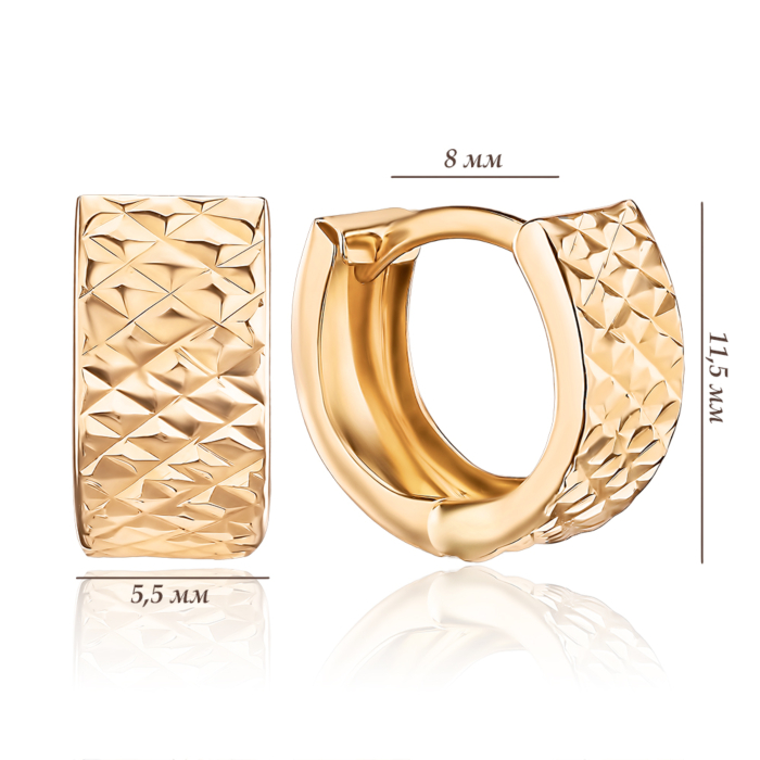 Золоті сережки-конго. Артикул UG502947-2/01/2