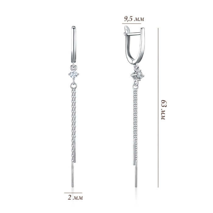 Срібні сережки. Артикул 02972/12/1/28