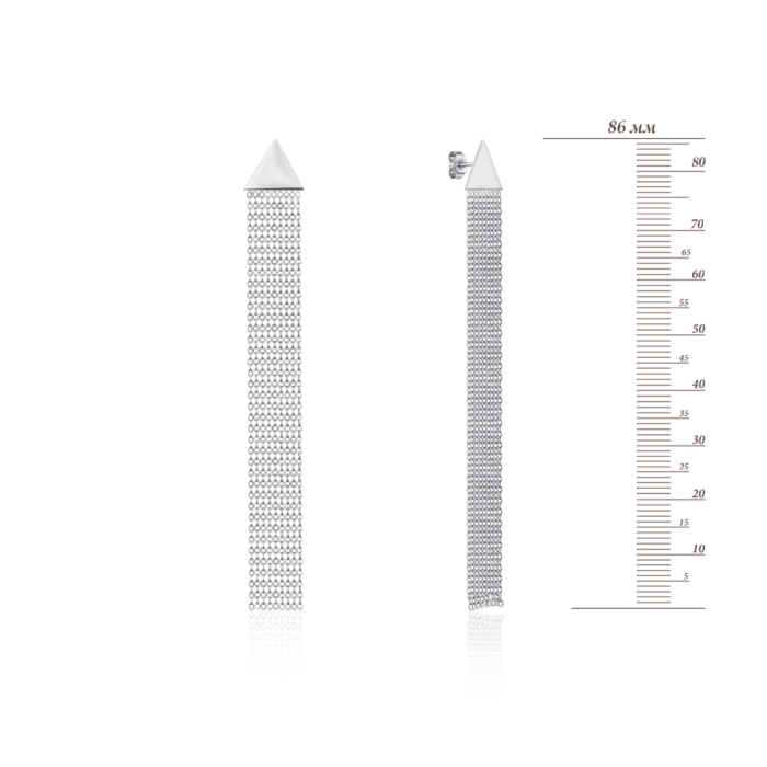 Золотые серьги-подвески. Артикул 02980/02/1
