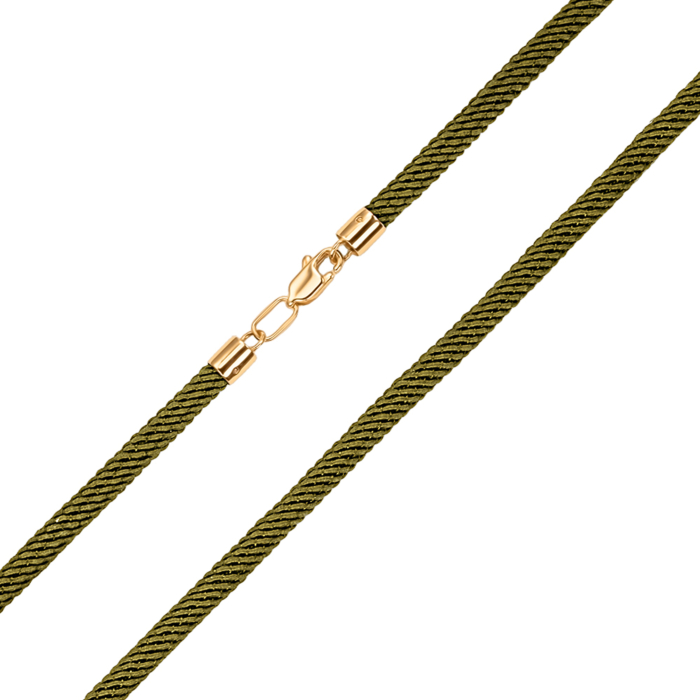 Ювелірний шнурок синтетичний з золотим замком 06137-1/01/0