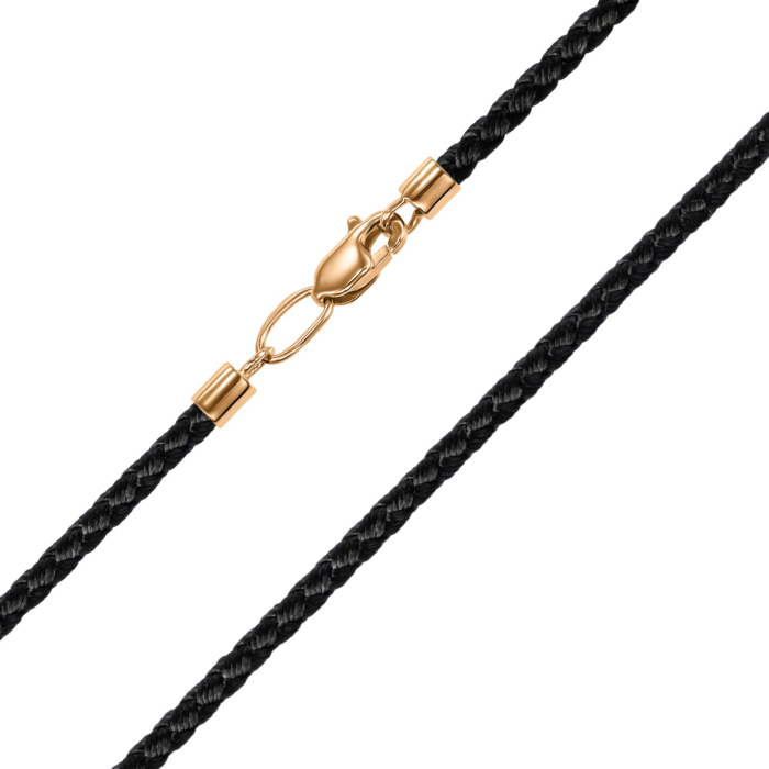 Ювелирный шнурок с золотой застежкой 06164-1/01/0