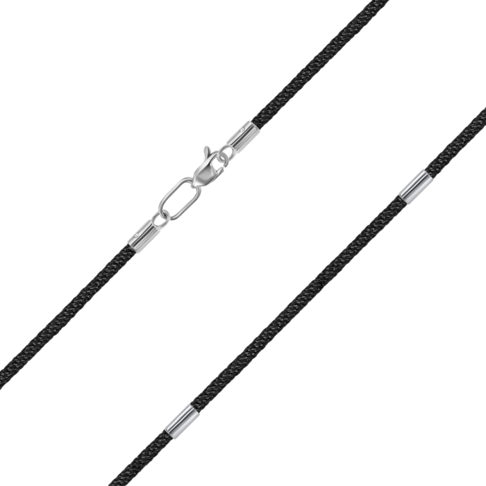 Ювелірний шнурок із каучуку із золотими вставками 06166-45/02/1