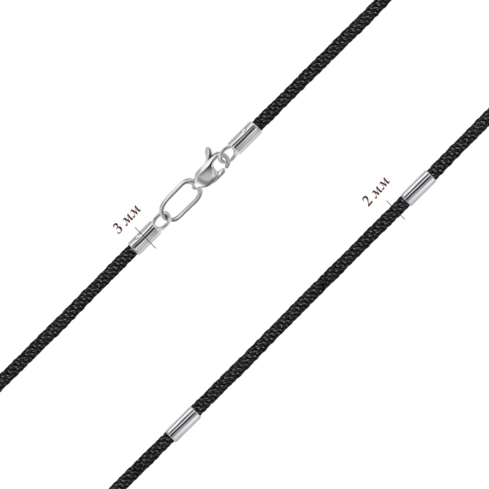 Ювелірний шнурок із каучуку із золотими вставками 06166-45/02/1