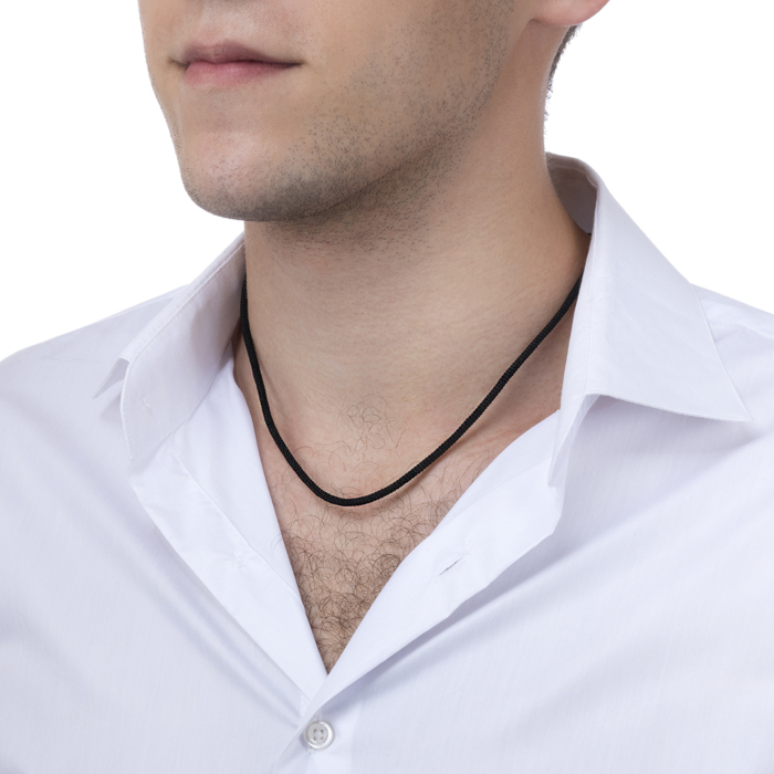 Синтетический шнурок с золотой застежкой. Артикул 06169-1/01/0