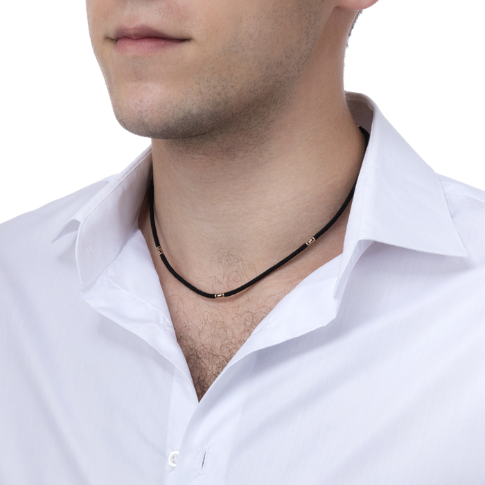 Синтетический шнурок с золотой застежкой. Артикул 06169-55/01/0