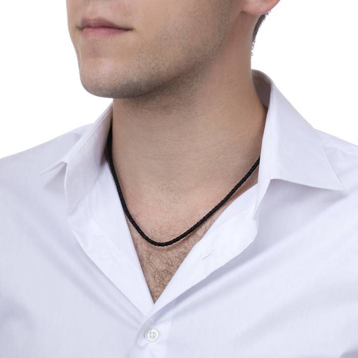 Синтетический шнурок с золотой застежкой. Артикул 06170-1/01/0