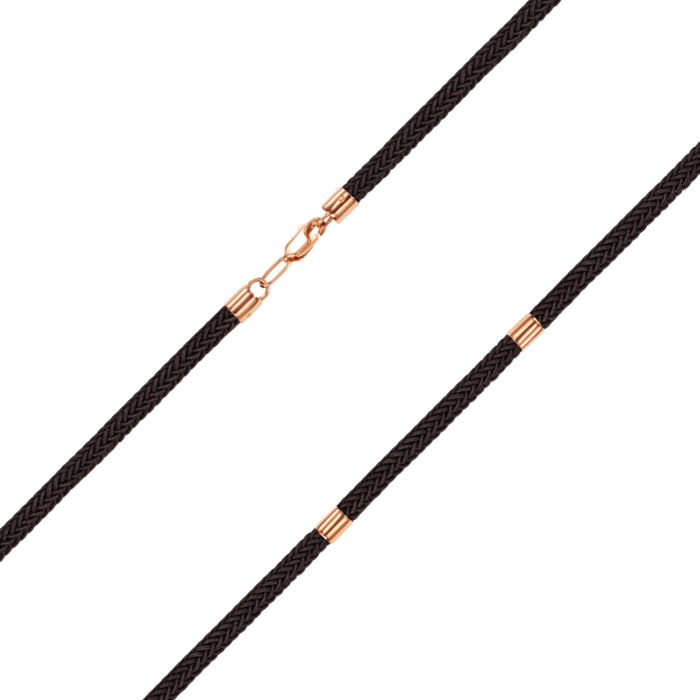 Синтетичний шнурок з золотими вставками. Артикул 06181-45/01/0