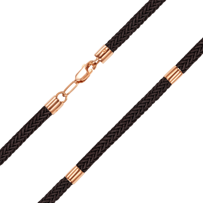 Синтетичний шнурок з золотими вставками. Артикул 06181-45/01/0