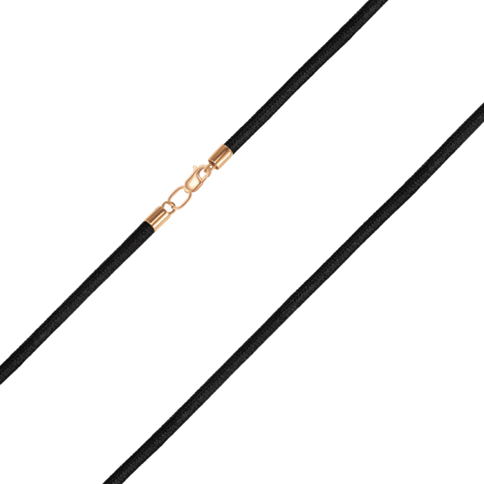Шнурок синтетический с застежкой из красного золота 06184-1/01/0