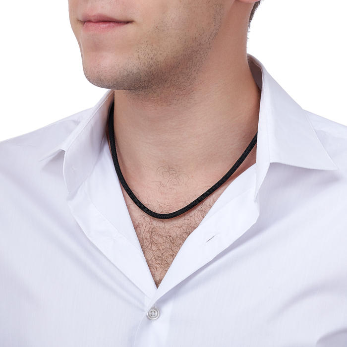 Синтетический шнурок с золотой застежкой. Артикул 06227/01/0