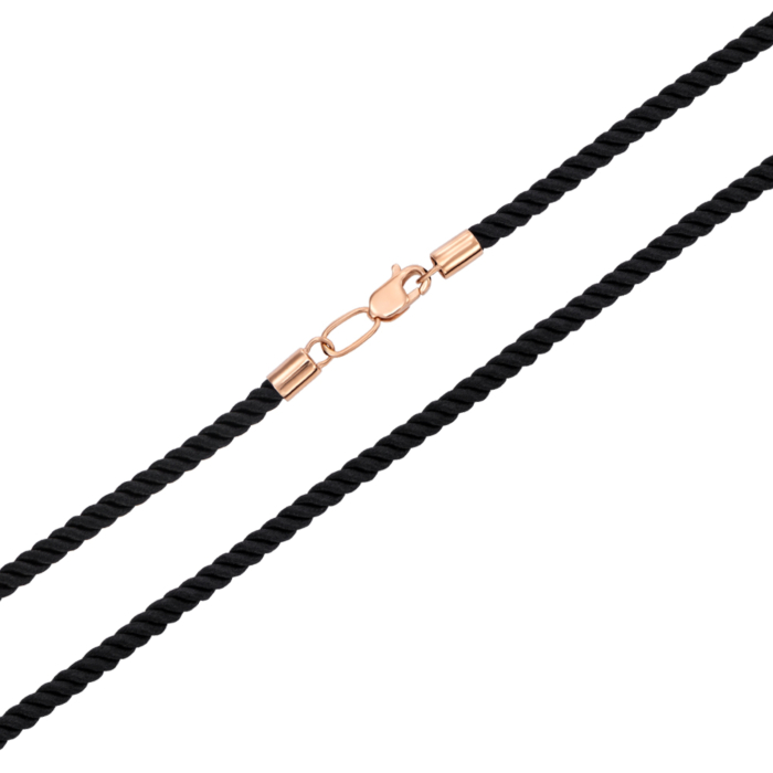 Синтетический шнурок с золотой застежкой. Артикул 06233-1/01/0