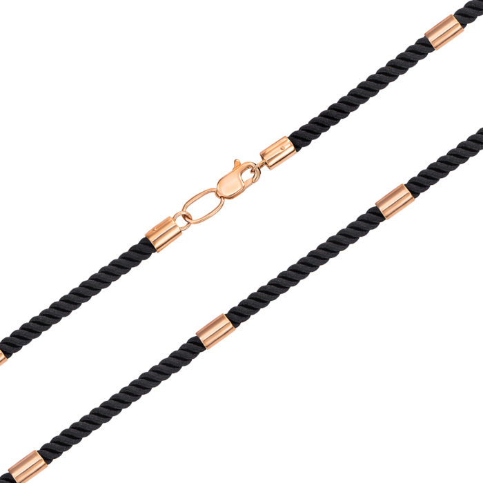 Шелковый шнурок с золотой застежкой. Артикул 06233-45/01/0