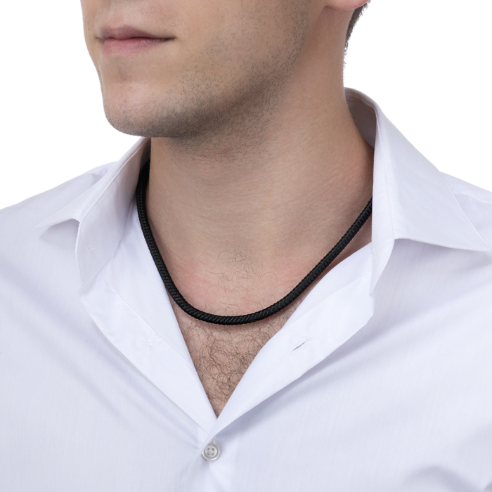 Синтетический шнурок с золотой застежкой. Артикул 06242/01/4