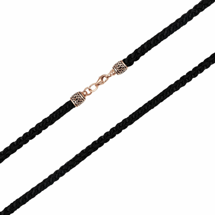 Шнурок ювелірний із замком з червоного золота. Артикул 06243/01/4