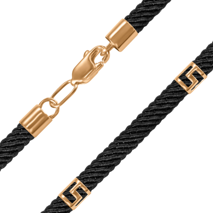 Ювелірний шнурок із золотими вставками 06262/01/0