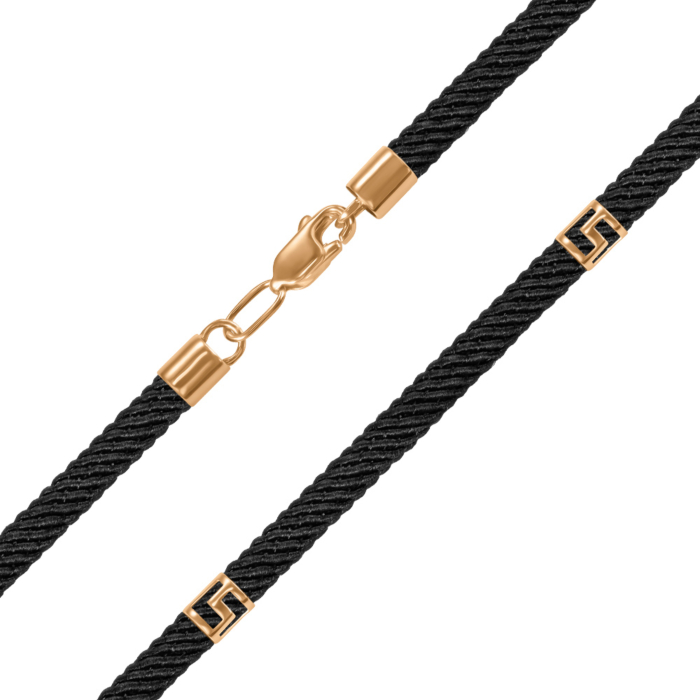 Ювелірний шнурок із золотими вставками 06262/01/0