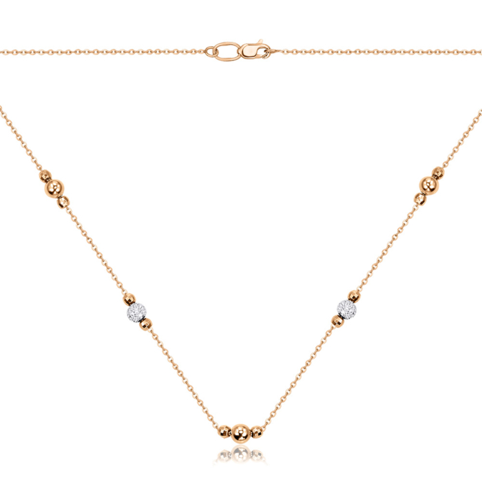 Золотое колье без вставки 06718/01/1/1