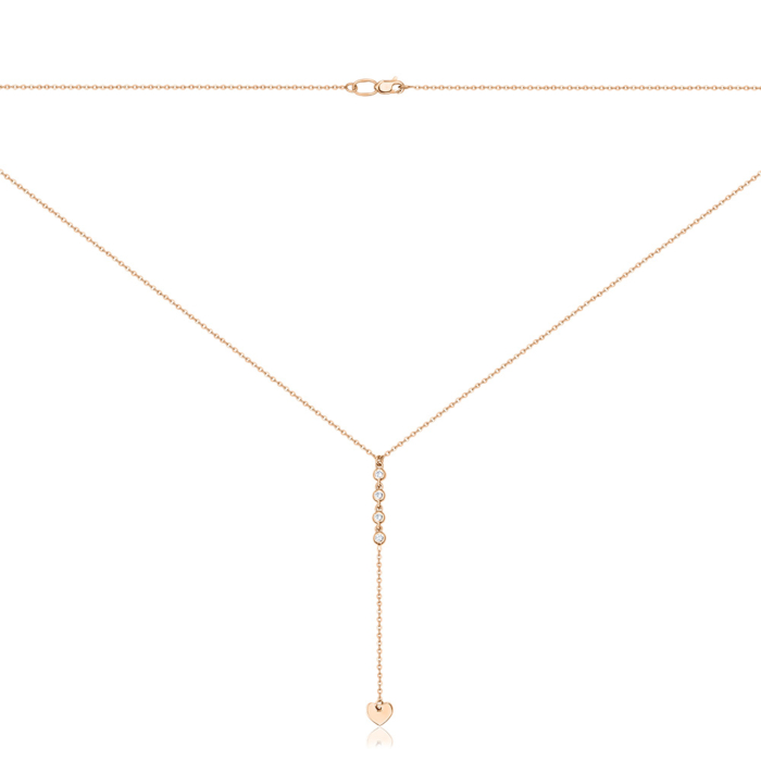 Золотое колье с фианитами 06729/01/0/17