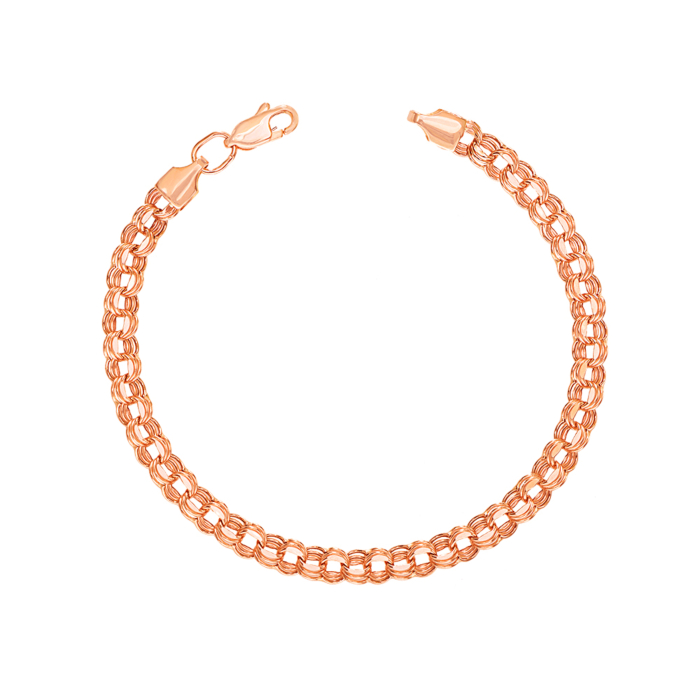 Золотой браслет с алмазной гранью. Артикул 07022