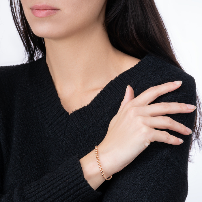 Золотий браслет з алмазною гранню. Артикул 07066-5-3/01 (07017)