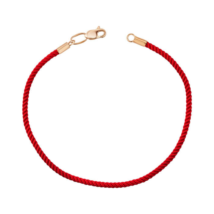 Браслет із червоного золота з текстилем 07155-1-1/01/0