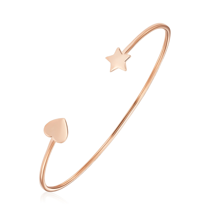 Жорсткий золотий браслет без вставки. Артикул 07237-10/01/0