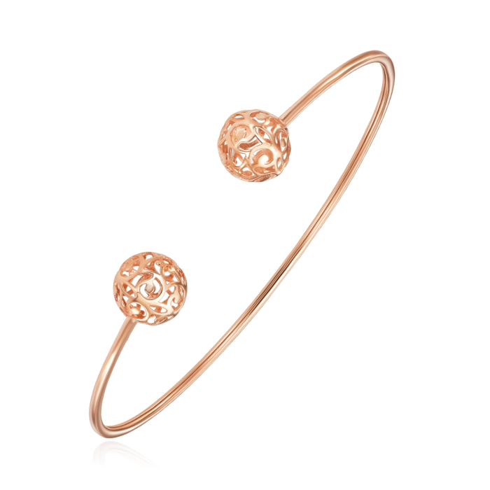 Жорсткий золотий браслет без вставки. Артикул 07237-8/01/0