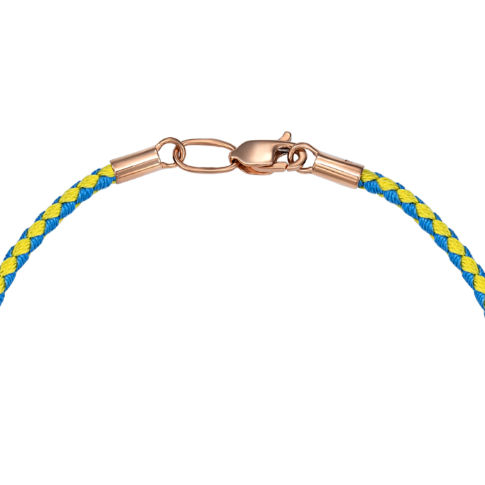 Синтетичний браслет із золотим замком. Артикул 07256/01/0