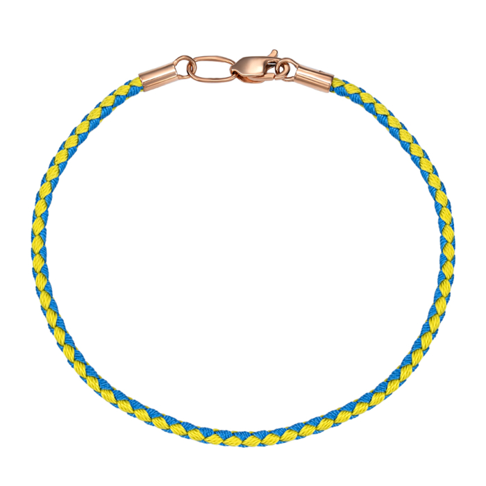 Синтетический браслет с золотым замком. Артикул 07256/01/0