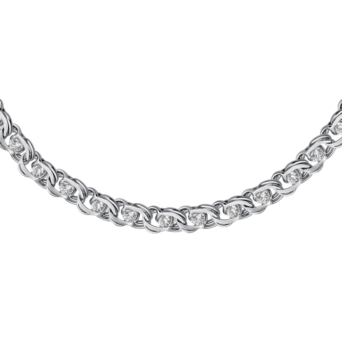 Срібний браслет з фіанітами. Артикул 07407-17.5-5/12/64