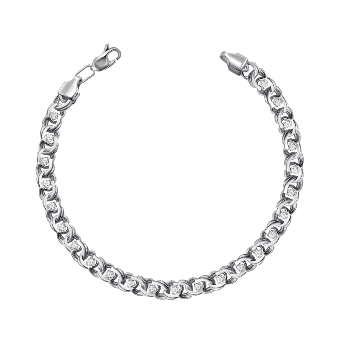 Серебряный браслет с фианитами. Артикул 07410-19-5/12/64