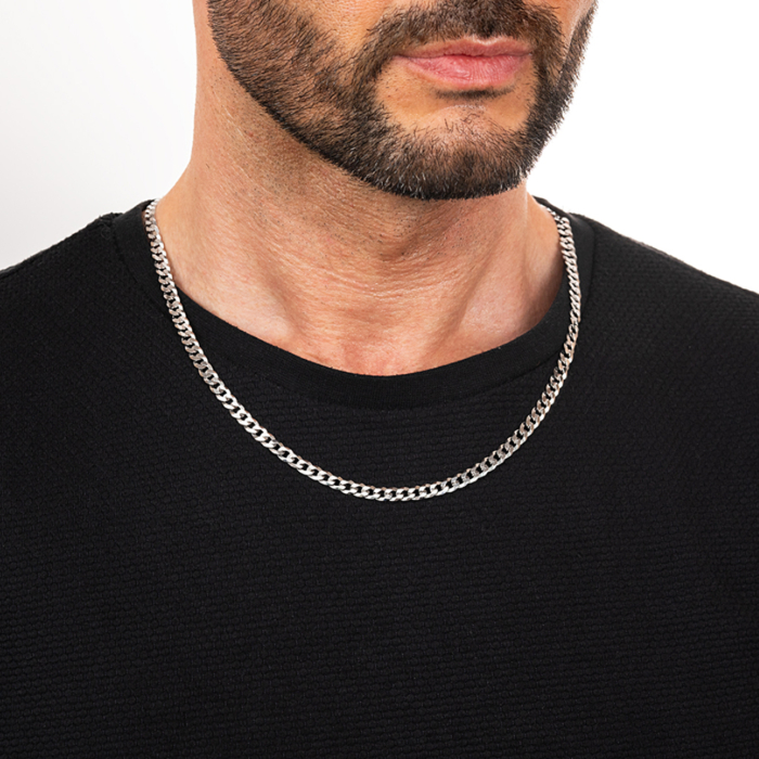 Серебряная цепочка. Артикул 08 S. FLAT-4-L/12