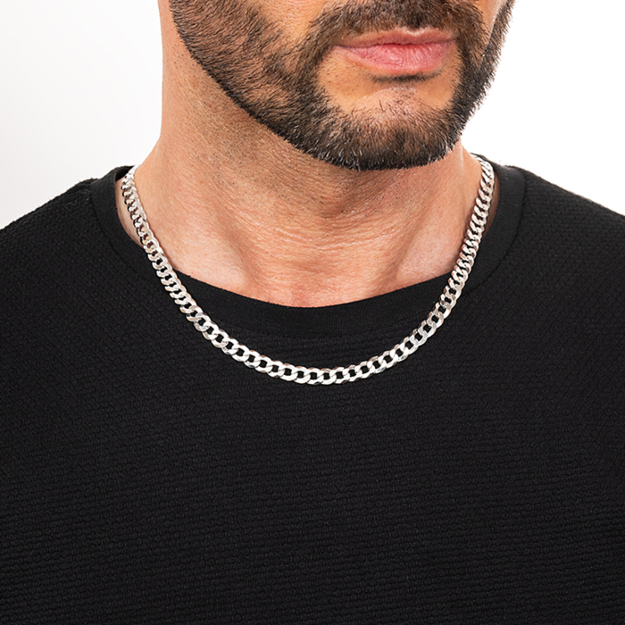 Срібний ланцюжок. Артикул 08 S. FLAT-6-L/12