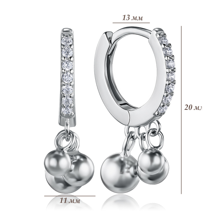 Срібні сережки. Артикул 0EA00171-E/12/1