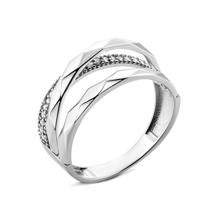 Золотое кольцо с фианитами. Артикул UG51/101/001/1