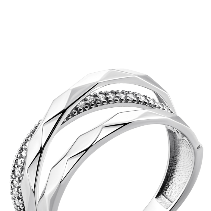 Золотое кольцо с фианитами. Артикул UG51/101/001/1