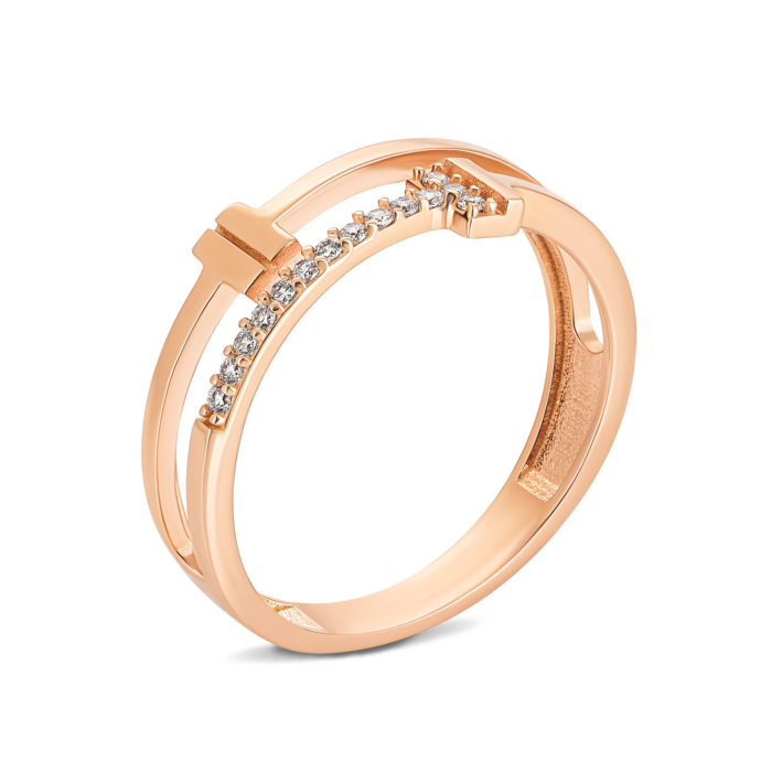 Золотое кольцо с фианитами. Артикул UG51/101/006