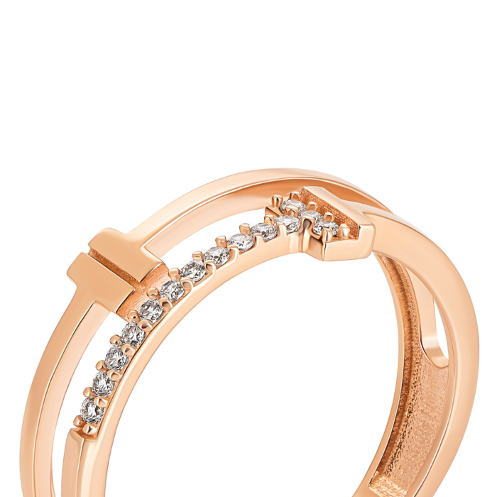Золотое кольцо с фианитами. Артикул UG51/101/006