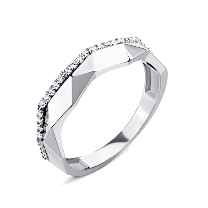 Золотое кольцо с фианитами. Артикул UG51/101/018/1