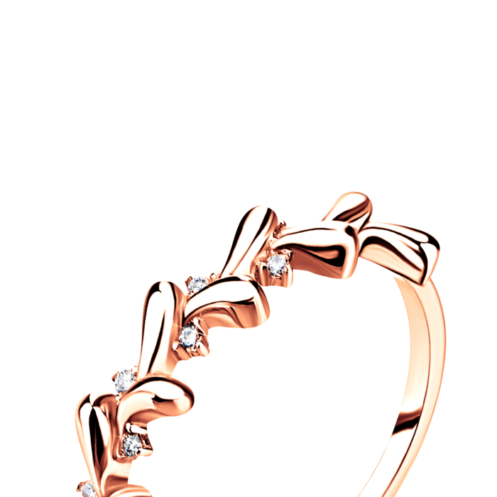 Золота каблучка з фіанітами. Артикул UG51/101/026