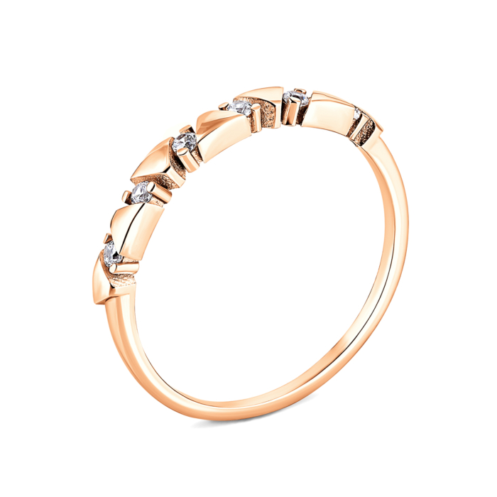 Золотое кольцо с фианитами. Артикул UG51/101/027